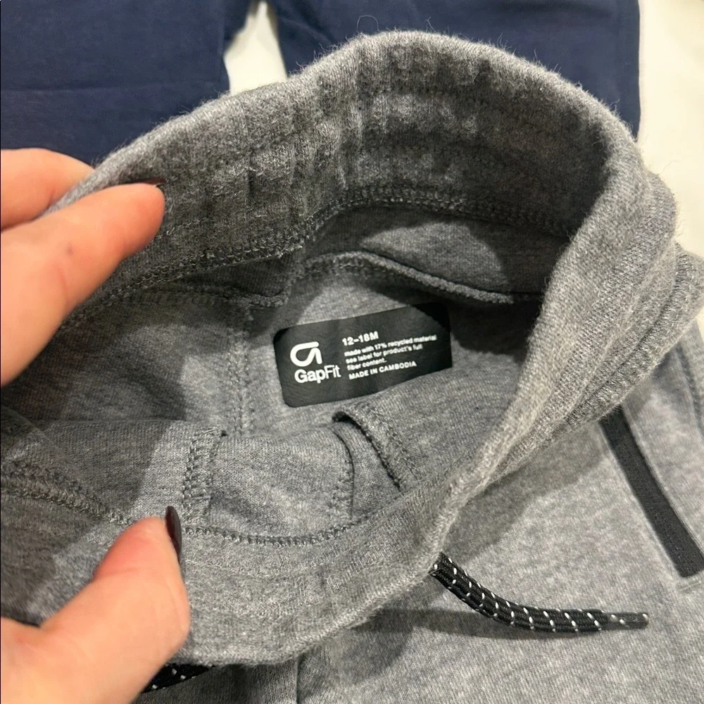 GAP Kids Dual Pack Navy and Gray Joggers - Picture 4 of 6
